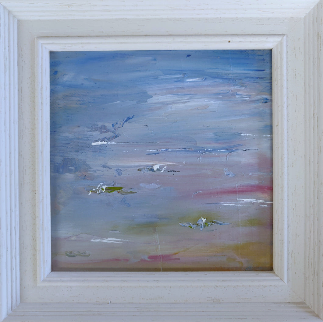 Lily Pond - 15x15cm (20x20 framed) Oil on board