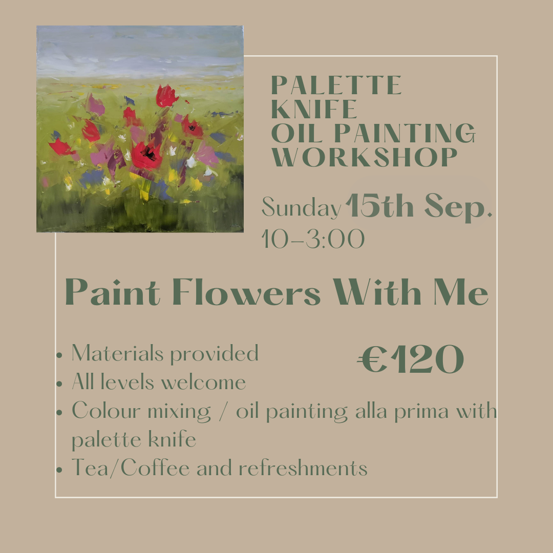 'Paint Flowers With Me' Palette Knife Oil Painting Workshop - Laura Dunne Art