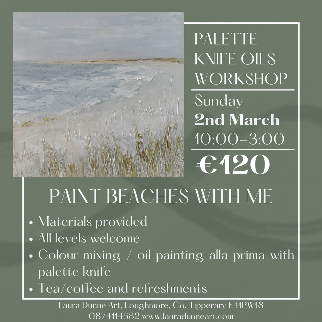 Paint Beaches With Me - Palette Knife Oils Workshop