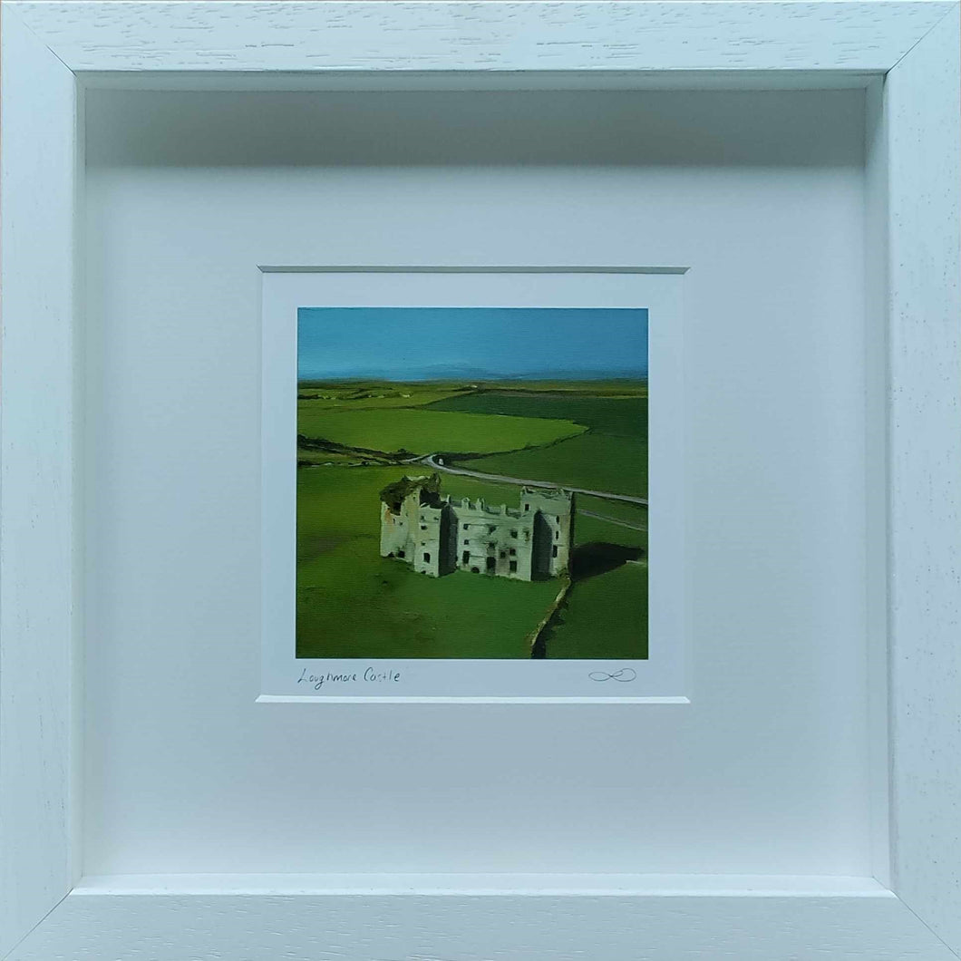 Framed Print 'Loughmore Castle' - 10x10cm image (26x26cm with frame) Open edition print - Laura Dunne Art