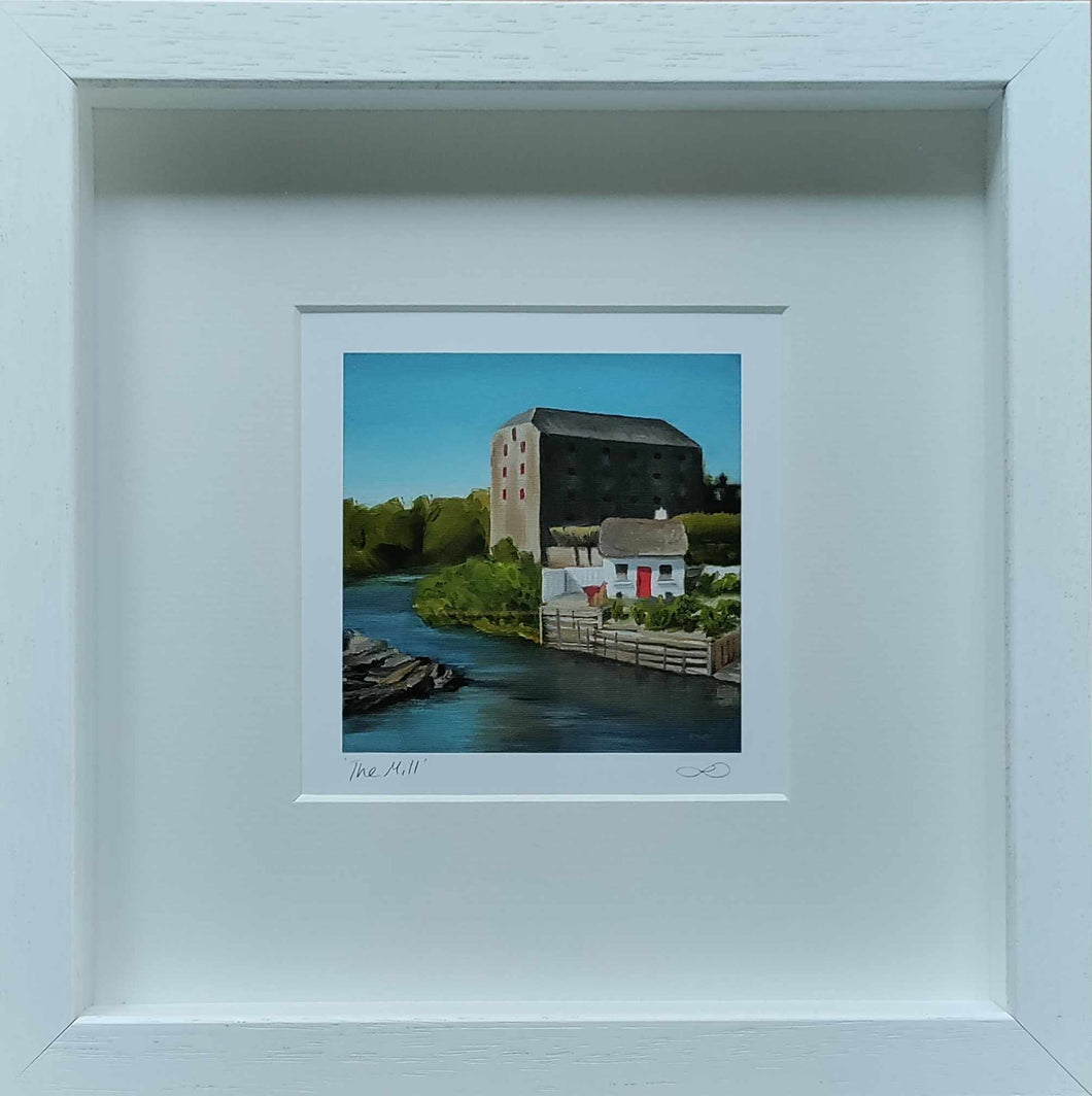 Framed Print 'The Mill' - 10x10cm image (26x26cm with frame) Open edition print - Laura Dunne Art