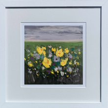 Load image into Gallery viewer, Sprint Flowers Framed Print Spring of Life 19x19cm (36x36cm frame) Laura Dunne Irish Artist
