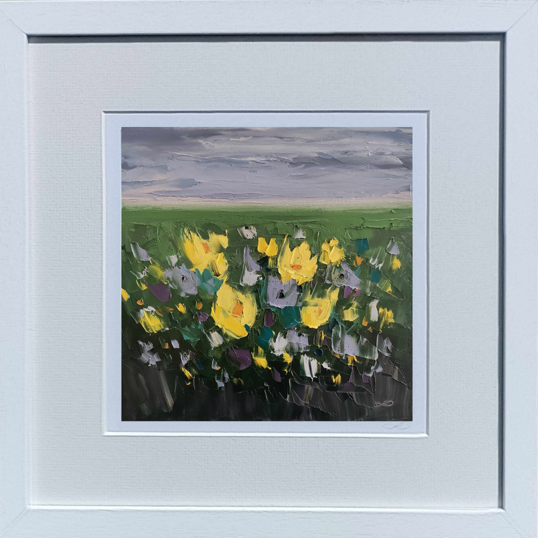 Sprint Flowers Framed Print Spring of Life 19x19cm (36x36cm frame) Laura Dunne Irish Artist