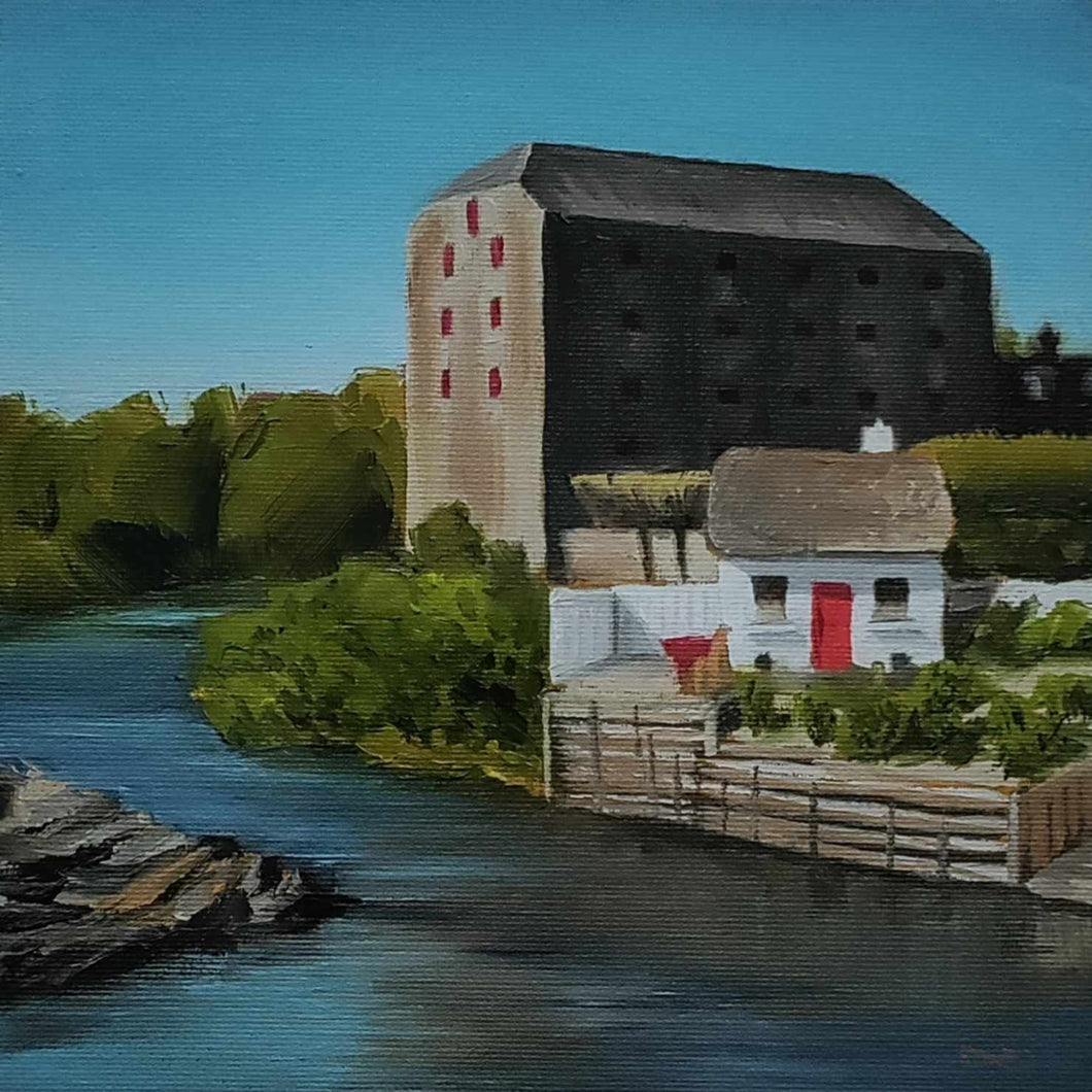 'The Mill' - 20x20cm (29.5x29.5cm with frame) - Laura Dunne Art