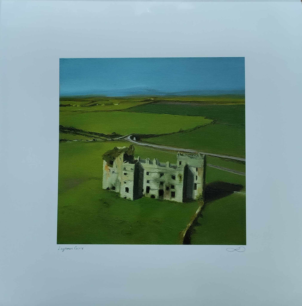 Print 'Loughmore Castle' - 18x18cm image (30x30cm with border - unframed) Open edition print - Laura Dunne Art