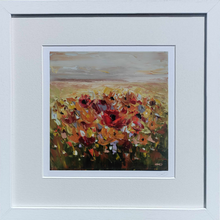 Load image into Gallery viewer, Framed Print Autumn Flowers Autumn of Life 19x19cm (36x36cm framed) Laura Dunne Art Irish Artist
