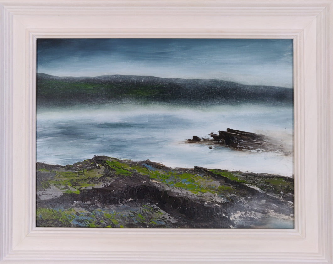 Swept Away - 40x30cm (50x40 framed) Acrylic on canvas