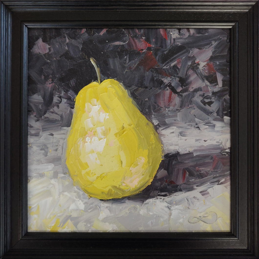 The Pear of Us - 25x25cm (30x30 framed) Oil on board - Laura Dunne Art